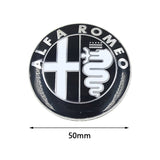 50mm Alfa Romeo Logo Allloy Car Central Control Multimedia Sticker Decal