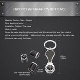 4pcs/set Cadillac Logo Carbon Fiber Car Air Valve Stem Caps Auto Tyre Valve Covers with Wrench
