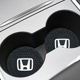 2pcs/set Honda Logo PVC Waterproof Car Water Coaster
