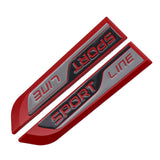 2pcs/set Skoda Sport Line Metal Car Fender Side Sticker Emblem Badge Decal