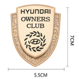 Hyundai Metal Shield Car Rear Sticker Auto Window Emblem Badge Decal