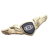 KIA Angle Wings Metal Car Front Hood Bonnet Sticker Emblem Badge