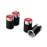 4pcs/set Jaguar Logo Carbon Fiber Car Air Valve Stem Cap Auto Tyre Valve Covers