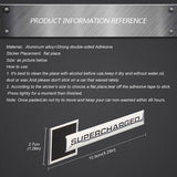 10.9x2.7cm Audi Supercharged Logo Aluminum Alloy Car Body Sticker Nameplate Rear Emblem Badge Decal