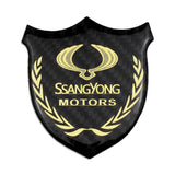 Ssang Yong Metal Carbon Fiber Car Rear Sticker Shield Trunk Emblem Badge Decal