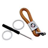Buick Logo PU Leather Braided Rope Car Keychain