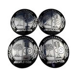 4pcs/set 56/75mm Mercedes Benz AMG Brabus Apple Tree Car Wheel Center Hub Cap Sticker Decal