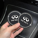 2PCS Infiniti Diamond Car Water Coaster Cup Mat