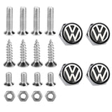 4pcs/set Volkswagen GTI ABT R SR Logo Stainless Steel Car License Plate Bolts