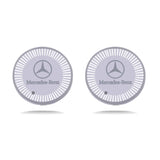 2pcs Mercedes Benz Logo Car Water Coasters 7-color LED Light Cup Mat Holder