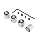 4pcs/set Fiat Anti-Theft Car Air Valve Stem Cap Auto Tyre Valve Covers