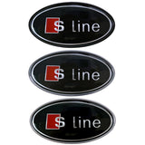 Audi Sline Elliptical Metal Car Window Sticker Emblem Badge Decal