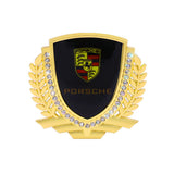 Porsche Metal Diamond Car Rear Sticker Trunk Emblem Badge Decal