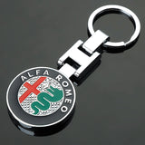 Alfa Romeo Metal Car Keychain Key Ring Holder