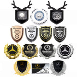 Mercedes Benz Metal Car Rear Sticker Auto Window Carbon Fiber Shield Emblem Badge Decal