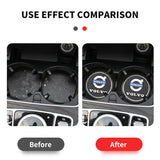 2PCS Volvo Diamond Car Water Coaster Cup Mat