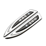 2pcs BMW M Performance Logo Metal Car Fender Side Sticker Decal Emblem Badge