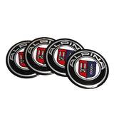 4pcs 56mm BMW M Power Alpina AC Hamann Hartge Car Wheel Center Hub Cap Sticker Decal