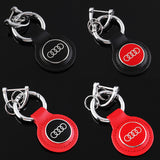 Audi Logo Leather Car Keychain