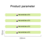 4pcs Maserati Luminous Car Door Bumper Strip Anti-collision Protection Sticker