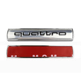 2pcs Audi Quattro Metal Car Sticker Emblem Badge Decal Decoration