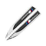 2pcs BMW M Performance Logo Metal Car Side Fender Emblem Stickers