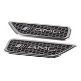 2pcs Mercedes Benz AMG Logo Metal Car Side Fender Sticker Emblem Badge