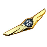 Volkswagen Metal Wings Car Front Hood Sticker Emblem Badge Decal