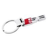 Audi RS RS4 Sline S3 S4 S5 S6 Metal Car Keychain Key Ring Holder