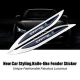 2pcs Maserati Logo Metal Car Sider Fender Sticker Emblem Badge