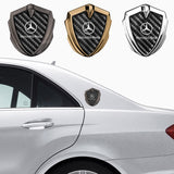 Mercedes Benz Shield Carbon Fiber Car Side Window Sticker Emblem Badge Decal
