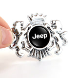 Jeep Double Lion Metal Car Rear Sticker Auto Window Emblem Badge Decal