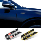 2pcs KIA Logo Car Fender Side Sticker Decal Emblem Badge