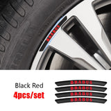 4pcs/set 9cm Mercedes Benz AMG Brabus 4 Matic Aluminum Alloy Car Wheel Rim Tyre Sticker
