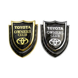 Toyota Shield Carbon Fiber Car Rear Sticker Window Emblem Badge Decal