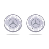2pcs Mercedes Benz Logo Car Water Coasters 7-color LED Light Cup Mat Holder