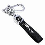Audi PU Leather Car Logo Keyring Keychain