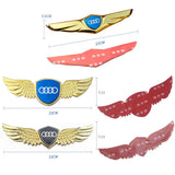 Audi Logo Metal Wings Car Front Hood Bonnet Center Sticker Emblem