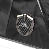 KIA Shield Carbon Fiber Car Side Window Sticker Emblem Badge Decal