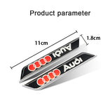 2pcs Audi Logo Car Fender Side Sticker Decal Emblem Badge