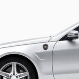 Audi Shield Carbon Fiber Car Side Window Sticker Emblem Badge Decal