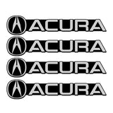 4pcs/set Acura Metal Car Stereo Sticker Auto Audio Emblem Decal