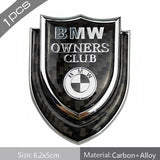 BMW Carbon Fiber Car Rear Shield Sticker Auto Body Window Emblem Badge Decal