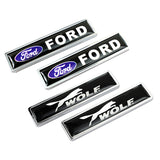 2pcs/set Ford Wolf Logo Metal Car Side Sticker Auto Emblem Badge