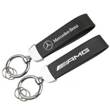 Mercedes Benz AMG PU Leather Car Logo Keychain