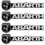 4pcs/set Abarth Metal Car Stereo Sticker Auto Audio Emblem Decal