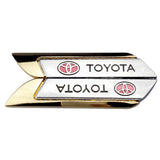 2pcs Toyota TRD Logo Metal Car Side Sticker Emblem Badge Decal Auto Body Decoration