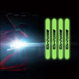 4pcs Mercedes Benz AMG Luminous Car Door Bumper Strip Anti-collision Protection Sticker