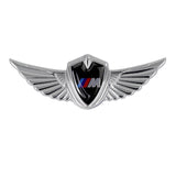 BMW M Power Logo 3D Metal Wing Car Emblem Sticker Badge Decal