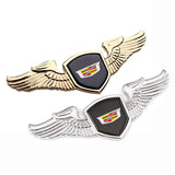 Cadillac Angle Wings Metal Car Front Hood Bonnet Sticker Emblem Badge